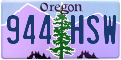 OR license plate 944HSW