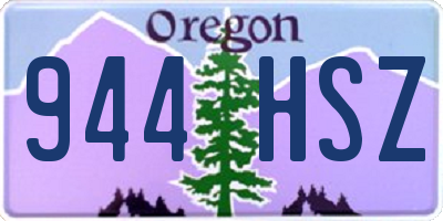 OR license plate 944HSZ