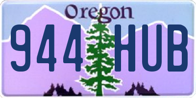 OR license plate 944HUB