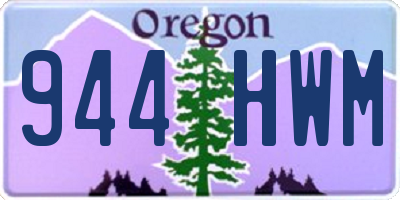 OR license plate 944HWM
