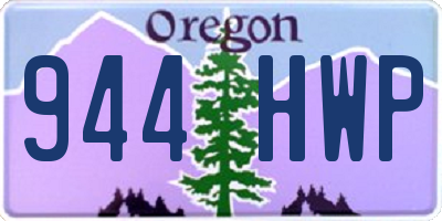 OR license plate 944HWP