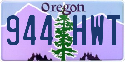 OR license plate 944HWT