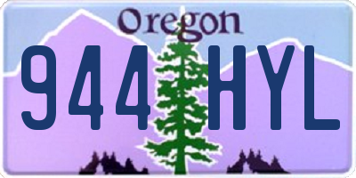 OR license plate 944HYL