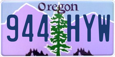 OR license plate 944HYW