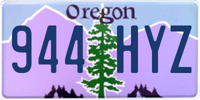 OR license plate 944HYZ