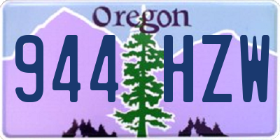OR license plate 944HZW