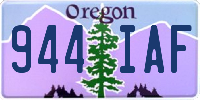 OR license plate 944IAF
