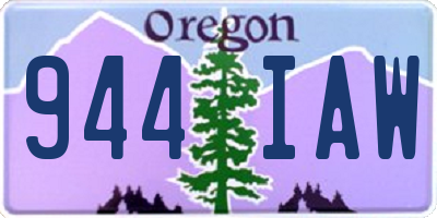 OR license plate 944IAW