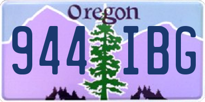 OR license plate 944IBG