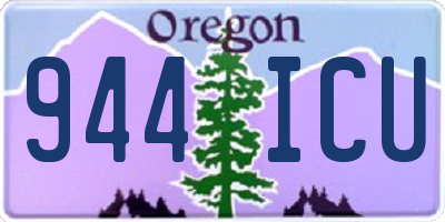 OR license plate 944ICU