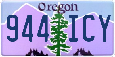 OR license plate 944ICY