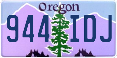 OR license plate 944IDJ