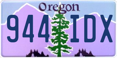 OR license plate 944IDX