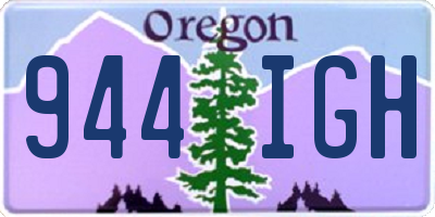 OR license plate 944IGH