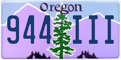 OR license plate 944III