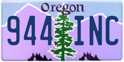 OR license plate 944INC