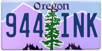 OR license plate 944INK