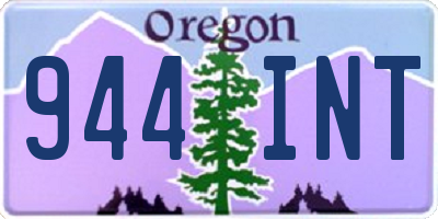 OR license plate 944INT