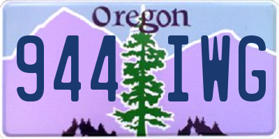 OR license plate 944IWG