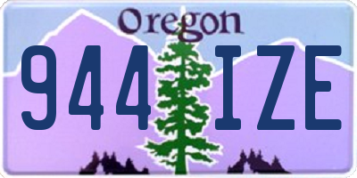 OR license plate 944IZE