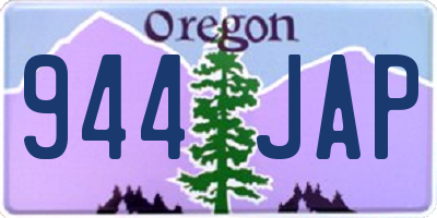 OR license plate 944JAP