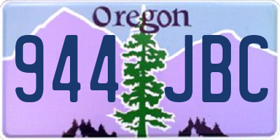 OR license plate 944JBC