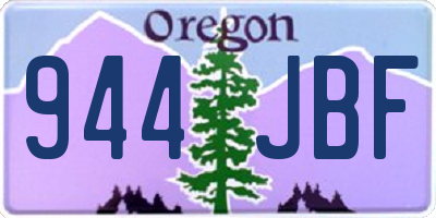 OR license plate 944JBF
