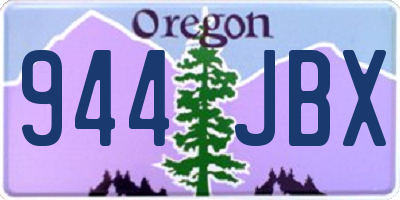 OR license plate 944JBX