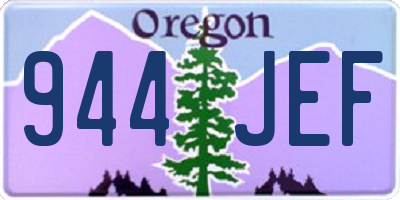 OR license plate 944JEF