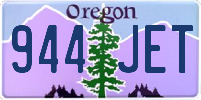 OR license plate 944JET