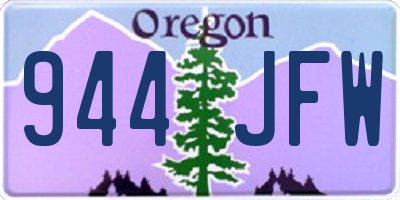 OR license plate 944JFW