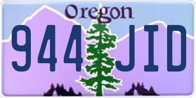 OR license plate 944JID