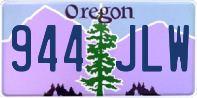OR license plate 944JLW