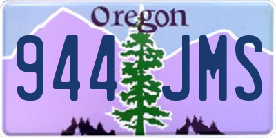 OR license plate 944JMS