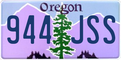 OR license plate 944JSS