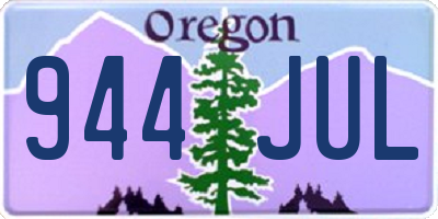 OR license plate 944JUL