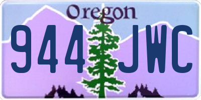 OR license plate 944JWC