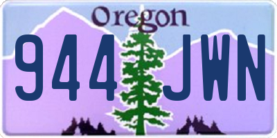 OR license plate 944JWN