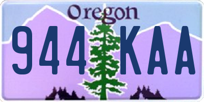 OR license plate 944KAA