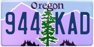 OR license plate 944KAD