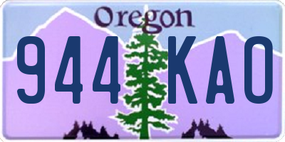 OR license plate 944KAO
