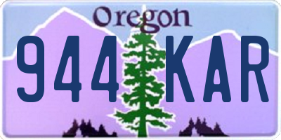 OR license plate 944KAR
