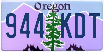 OR license plate 944KDT