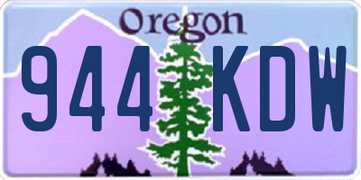 OR license plate 944KDW