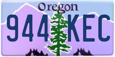 OR license plate 944KEC