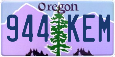 OR license plate 944KEM