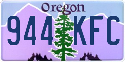 OR license plate 944KFC