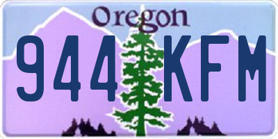 OR license plate 944KFM