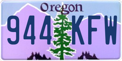 OR license plate 944KFW
