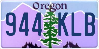 OR license plate 944KLB